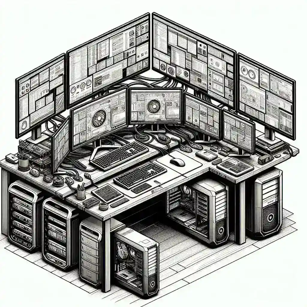 How do I set up a multi-monitor configuration on a custom PC?